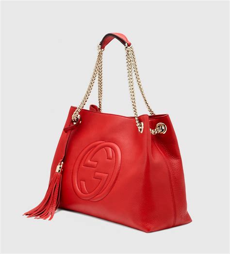 red Gucci shoulder bag